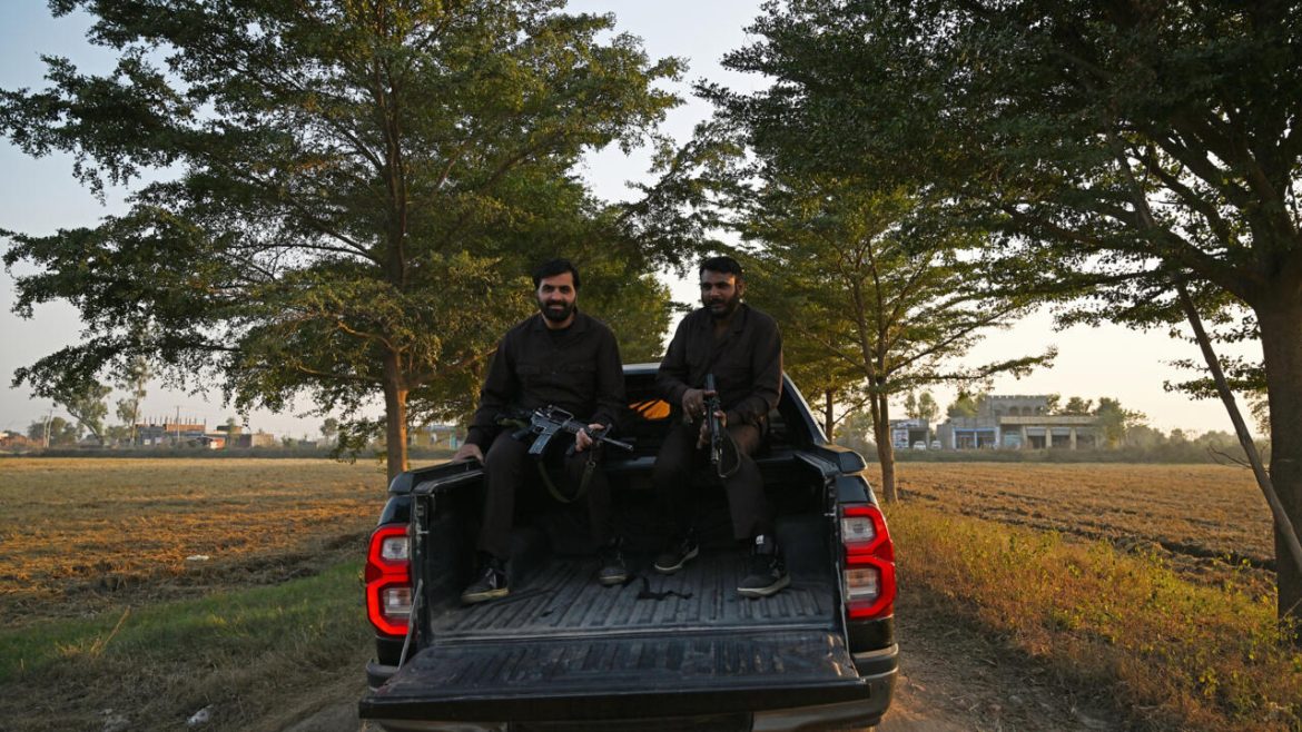 Imposing pickup trucks symbolise Pakistan's power gulf