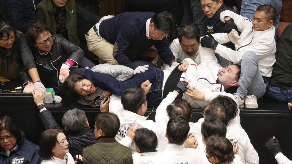 Taiwan lawmakers brawl over bills that would 'damage democracy'